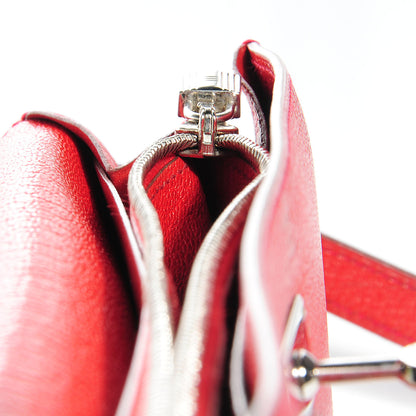 Hermes Chevre Mysore Kelly Longue Wallet Rouge Vif 14 of 14
