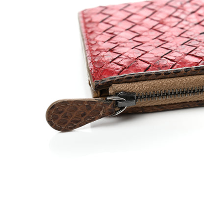 Bottega Veneta Nappa Intrecciato Ayers Zip Wallet Red 10 of 11