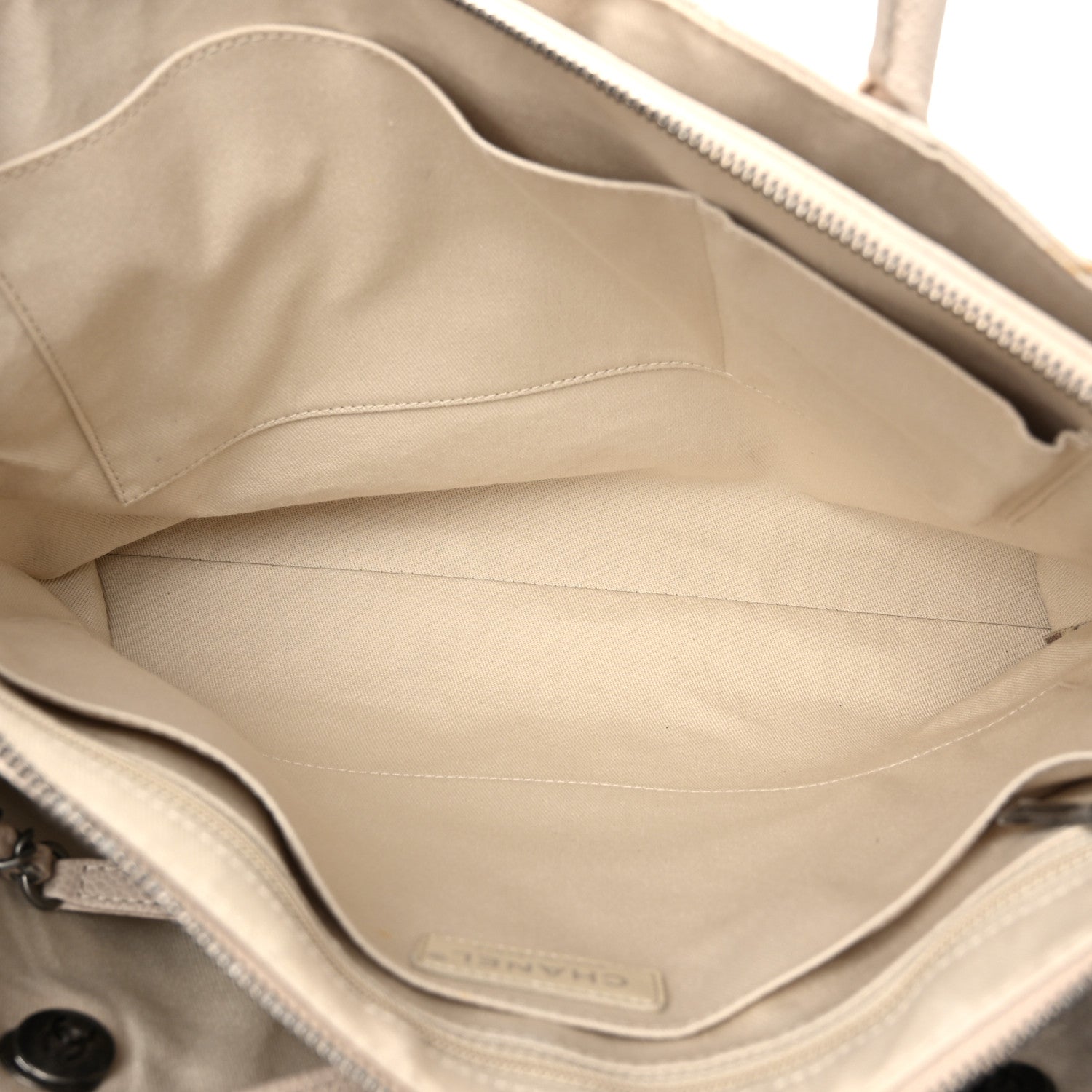 Chanel Grained Vegetal Calfskin Urban Shopping Tote Light Beige 4 of 14