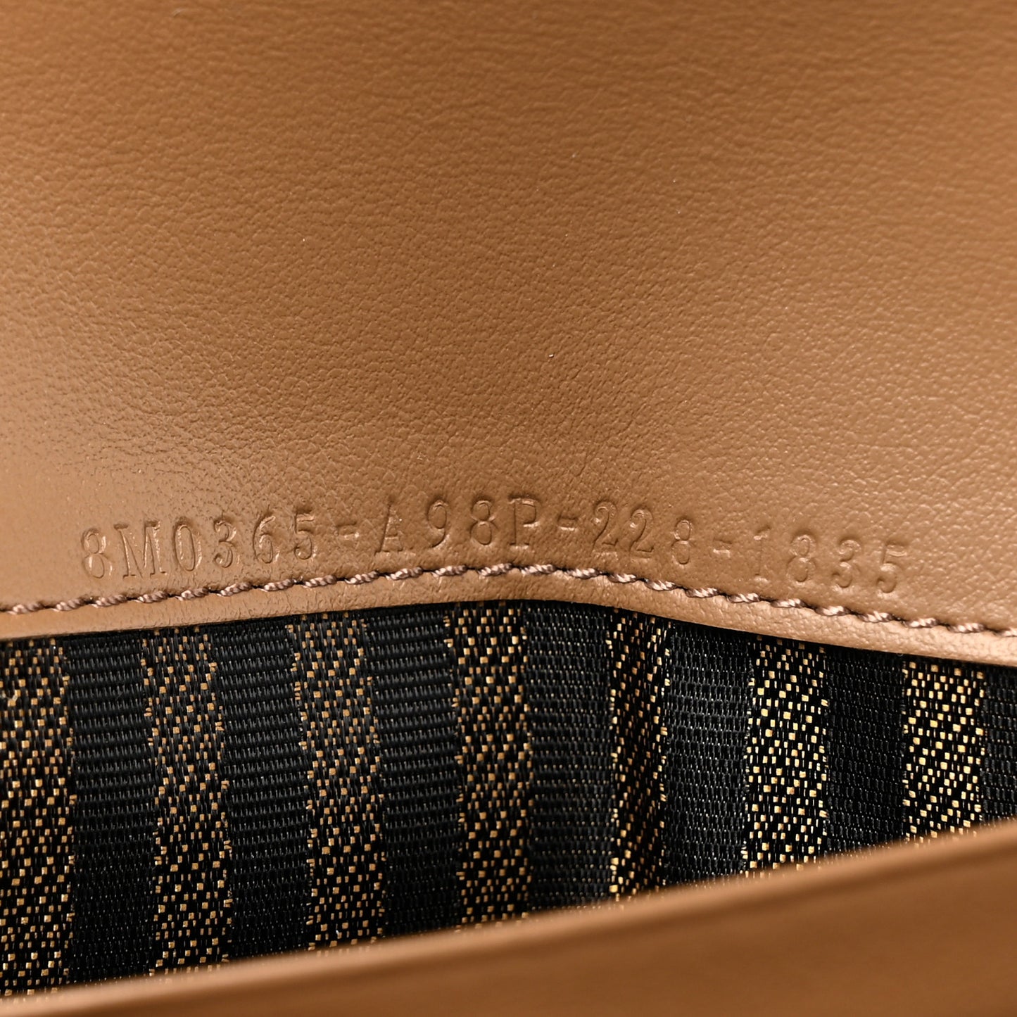 Fabric Jacquard FF 1974 Continental Wallet On Chain Tobacco Moro