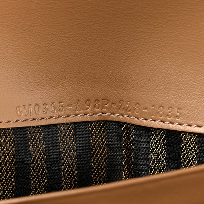 Fendi Fabric Jacquard FF 1974 Continental Wallet On Chain Tobacco Moro 8 of 13