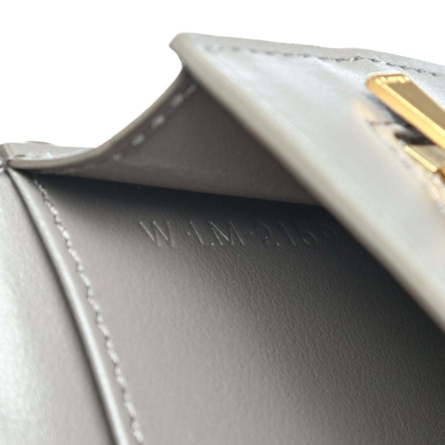 Grained Calfskin Medium Multifunction Strap Wallet Pebble Pale Pink
