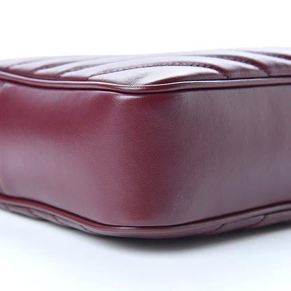 Saint Laurent Calfskin Matelasse Monogram Lou Camera Bag Dark Legion Red 9 of 10