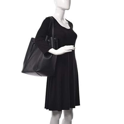 Celine Soft Grained Calfskin Medium Belt Cabas Phantom Black 2 of 10