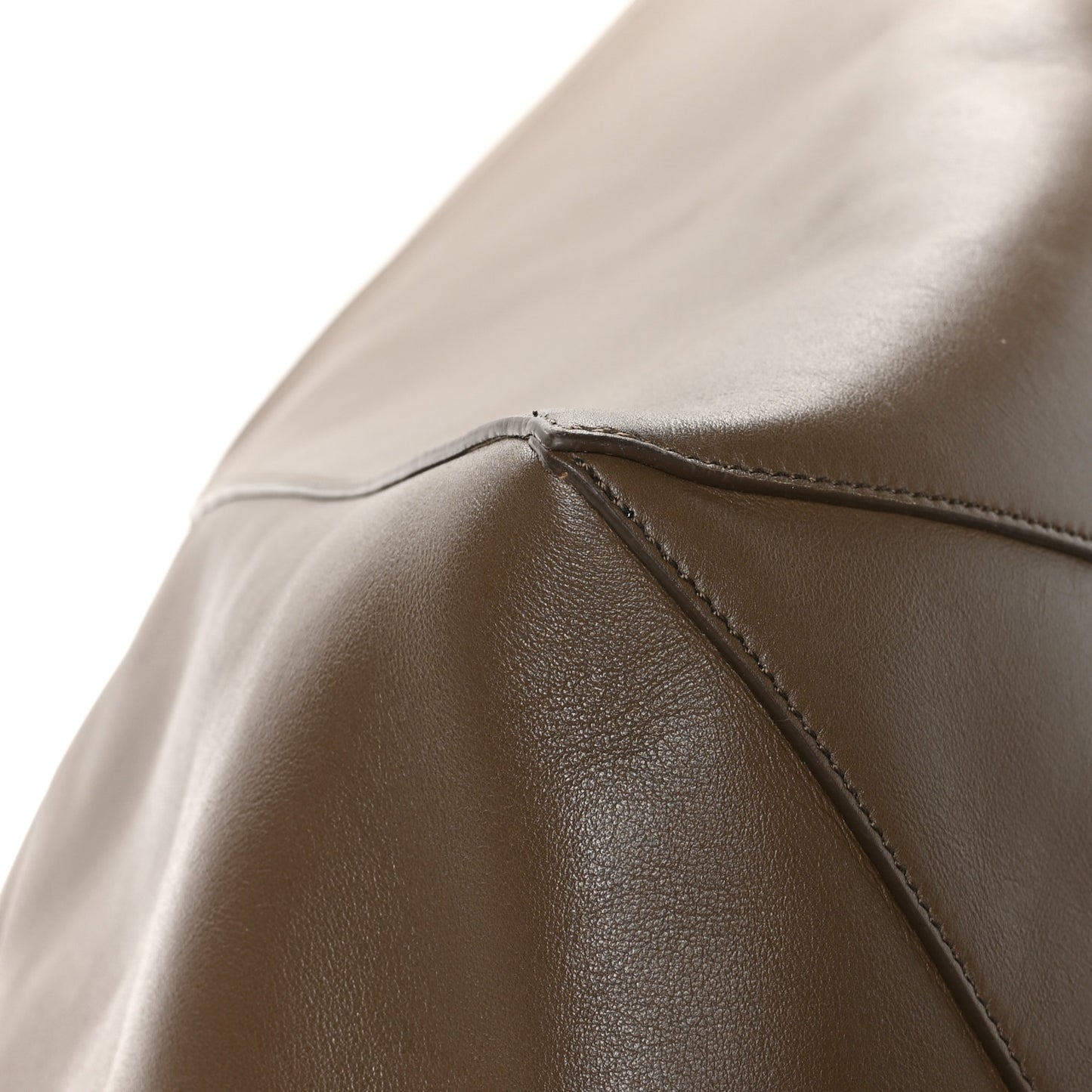 Shiny Calfskin XXL Puzzle Fold Tote Umber