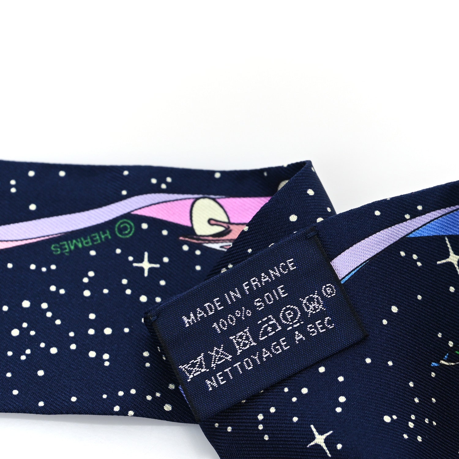 Hermes Silk Space Derby Twilly Marine Rose Multicolor 3 of 3