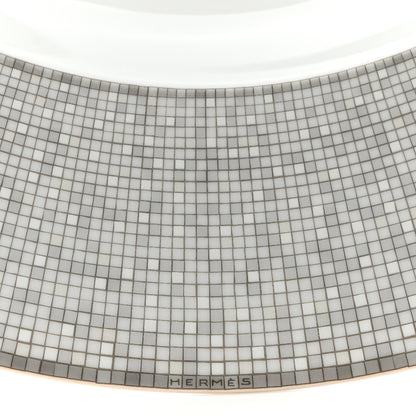 Hermes Porcelain Mosaique Au 24 Platine Presentation Plate Set of 2 3 of 7