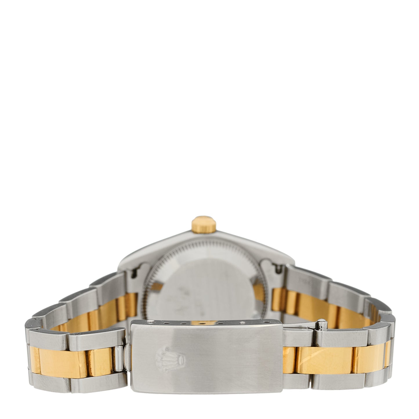 Stainless Steel 18K Yellow Gold 24mm Oyster Perpetual Watch Grey 76183