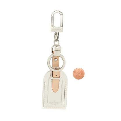Louis Vuitton Metal Luggage Tag Key Holder Silver 2 of 4