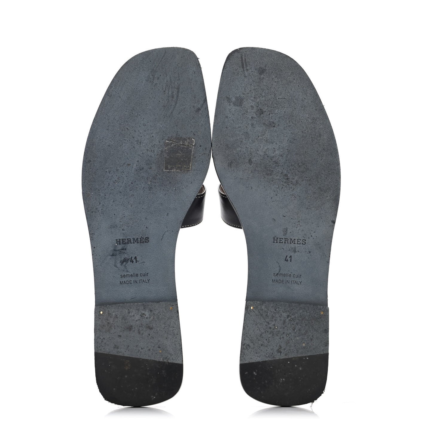 Box Calfskin Oran Sandals 41 Black