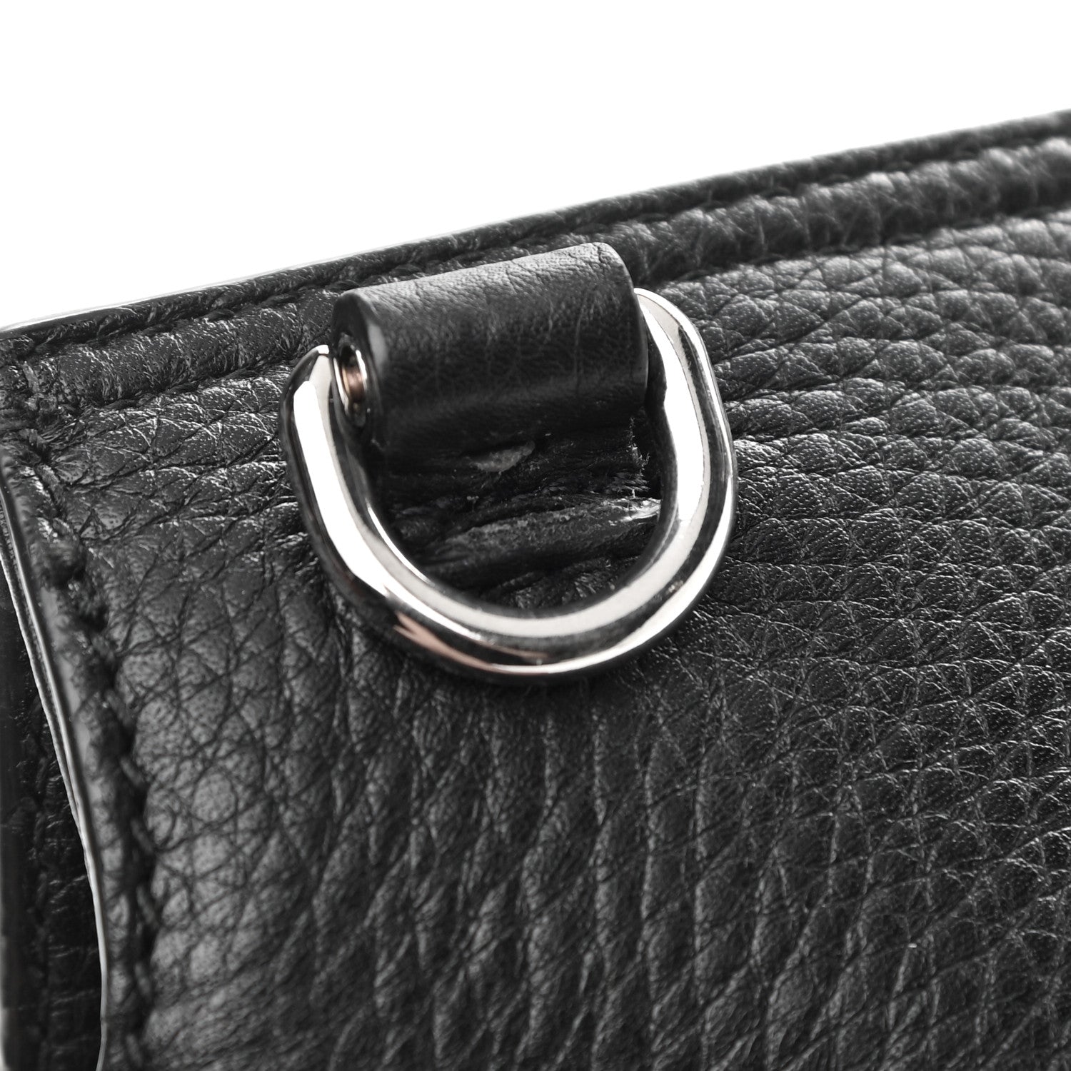 Gucci Pebbled Calfskin Large Bamboo Daily Top Handle Bag Black 16 of 17