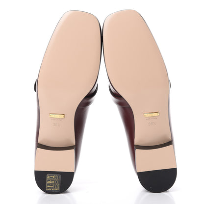 Gucci Malaga Kid Womens GG Marmont Loafers 38.5 Vintage Bordeaux 5 of 8
