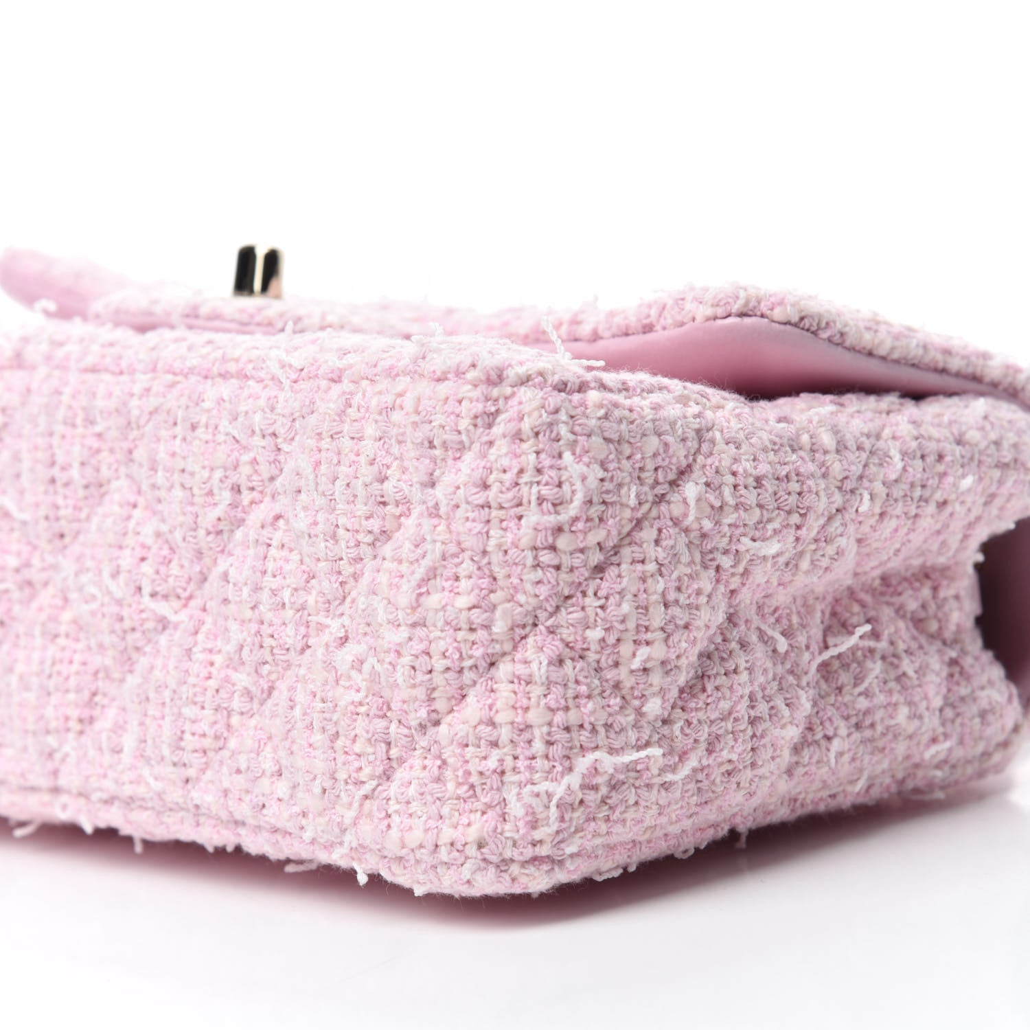 Chanel Tweed Quilted Mini Rectangular Flap Pink 7 of 10