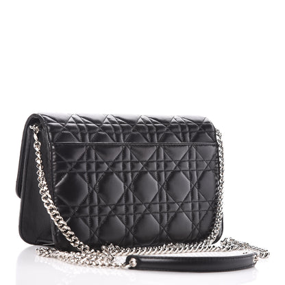 Christian Dior Lambskin Cannage Miss Dior Promenade Pouch Black 3 of 14
