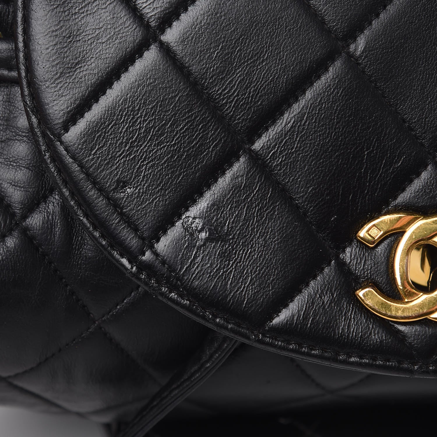 Chanel Lambskin Quilted CC Chain Backpack Black 10 of 13