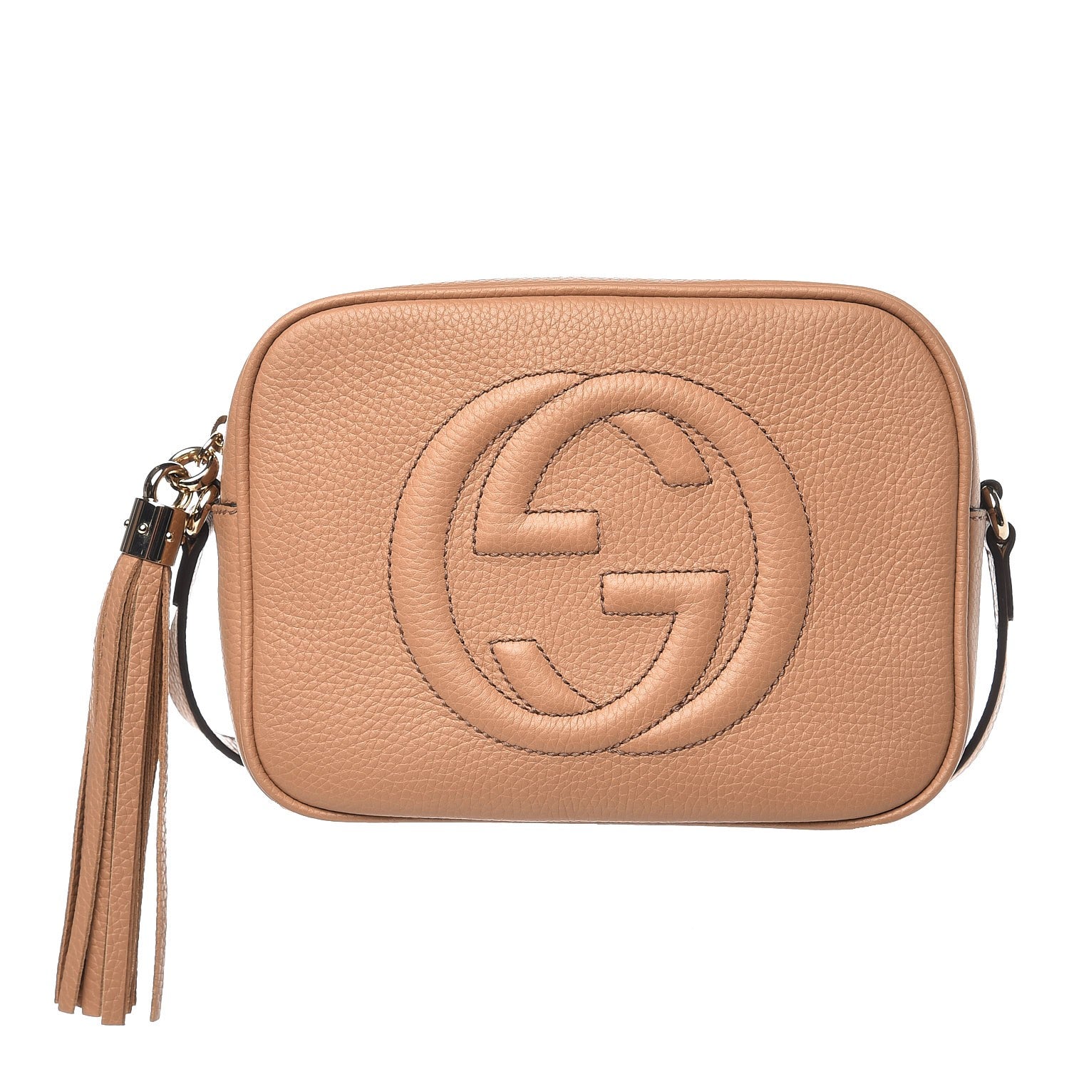 Gucci Pebbled Calfskin Small Soho Disco Bag Camelia 1 of 7