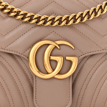 Gucci Calfskin Matelasse Small GG Marmont Shoulder Bag Porcelain Rose 8 of 10