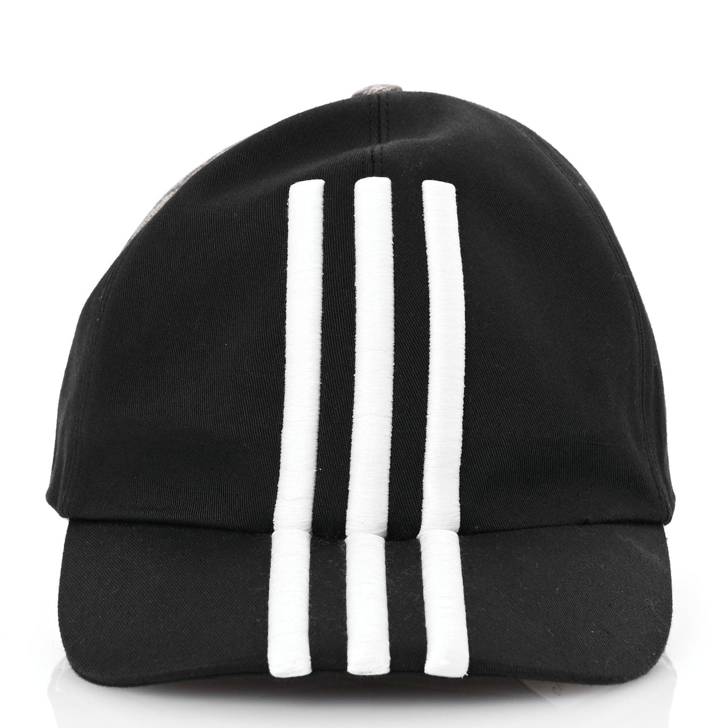 X ADIDAS GG Supreme Monogram Double Sided Baseball Hat L Beige Ebony Black