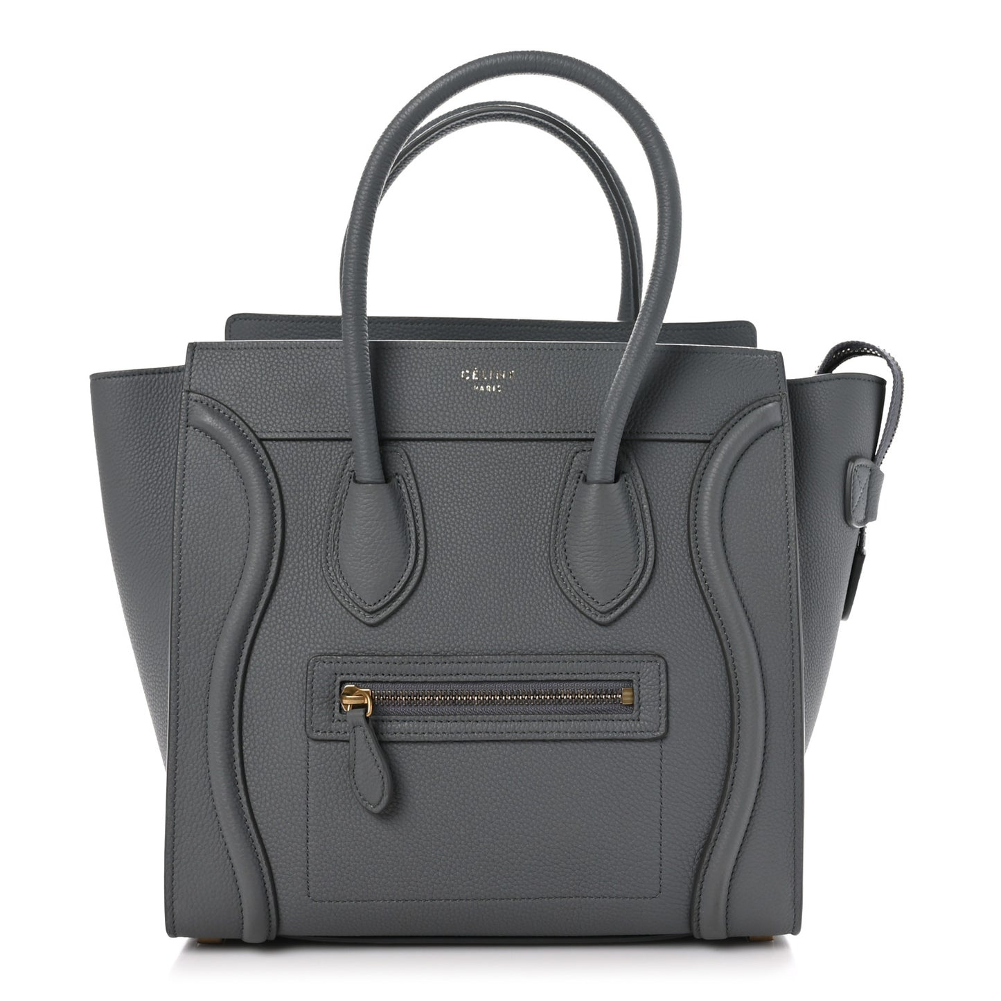 Baby Drummed Calfskin Micro Luggage Kohl