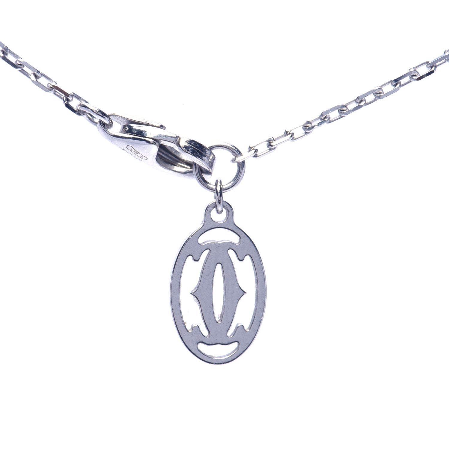 Cartier 18K White Gold Diamond SM D'Amour Pendant Necklace 4 of 6