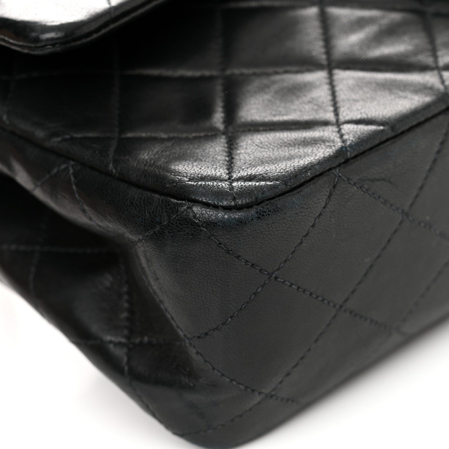 Chanel Lambskin Quilted Medium Double Flap Black 12 of 20