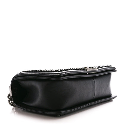 Chanel Goatskin Quilted Medium Boy Handle Flap Black 4 of 11