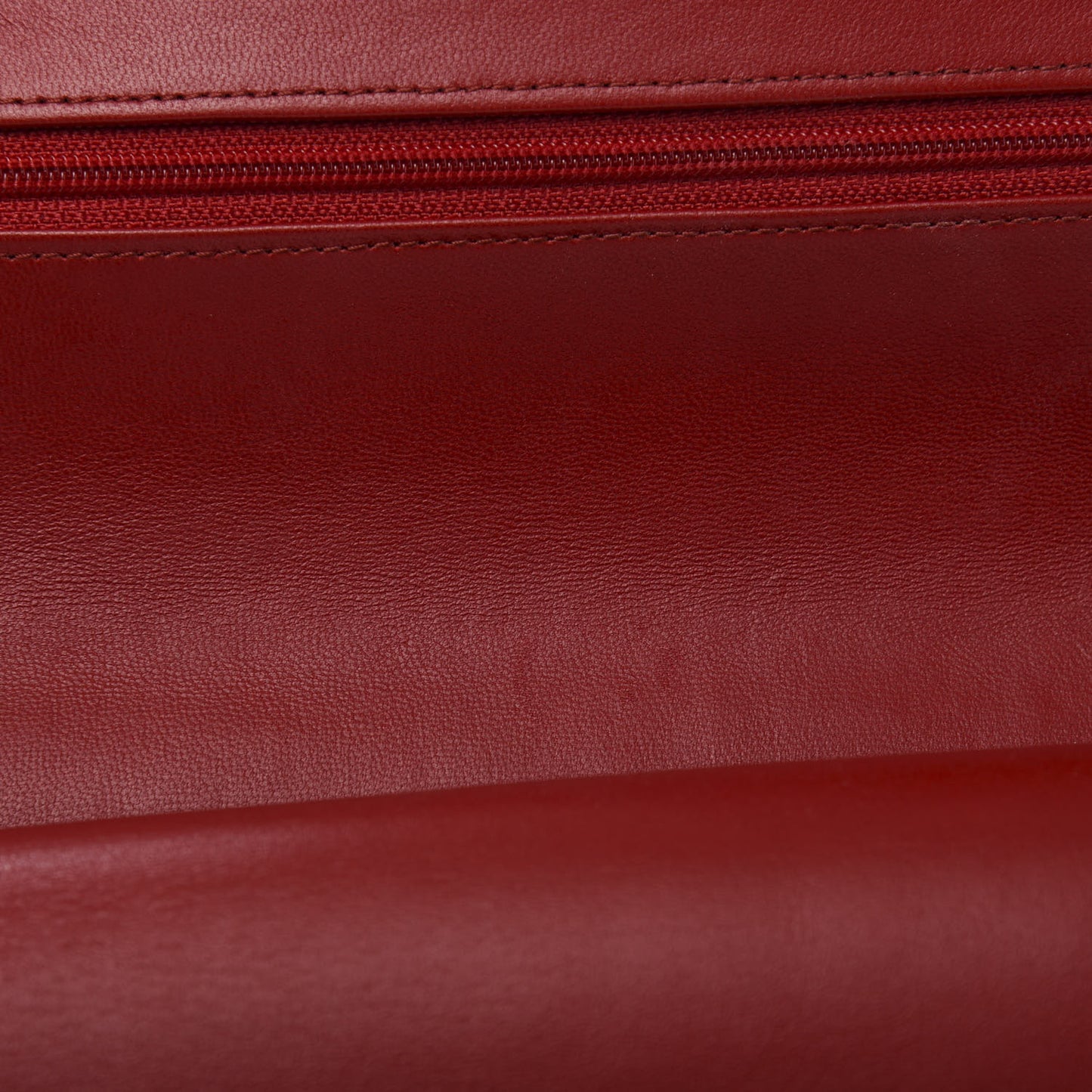 Lambskin Quilted Medium Double Flap Red