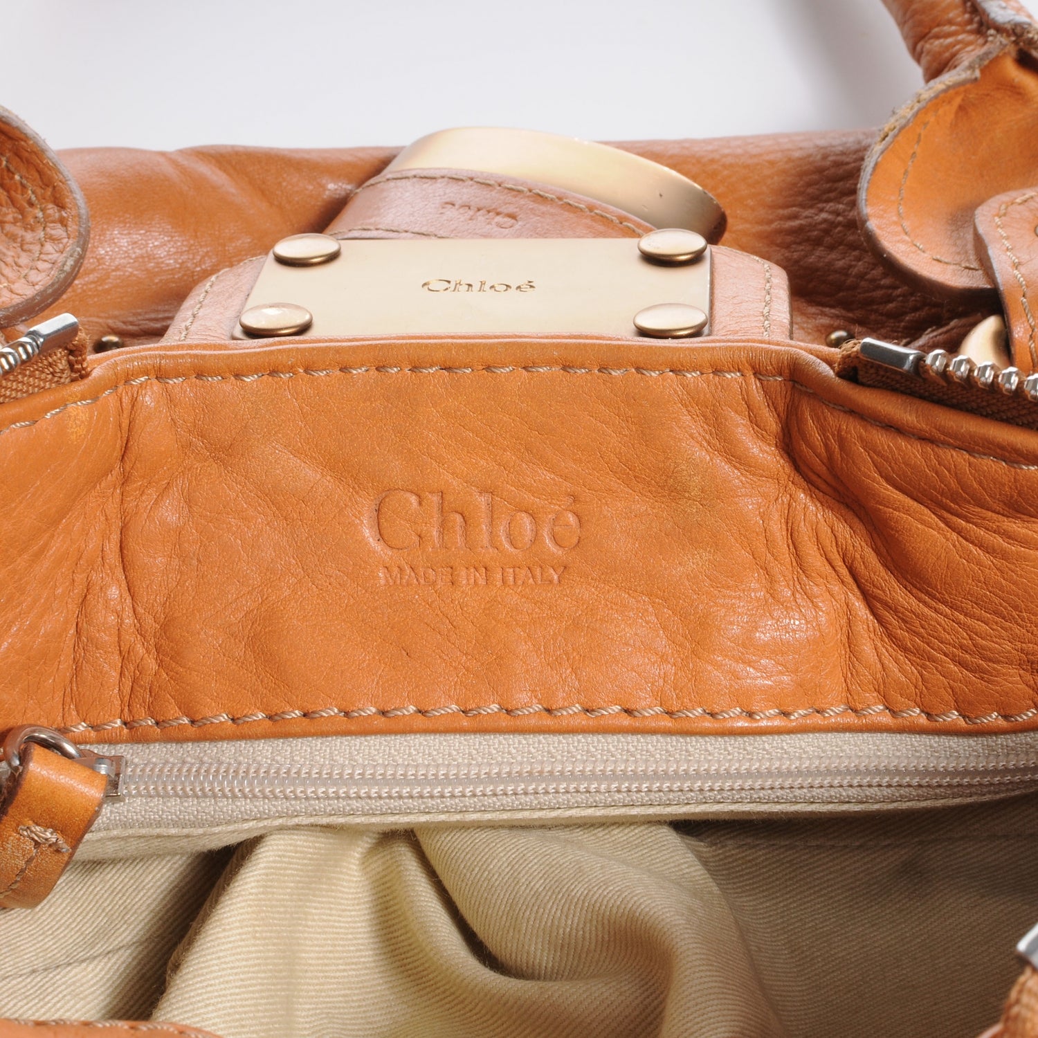 Chloe Leather Paddington Satchel Camel 5 of 8