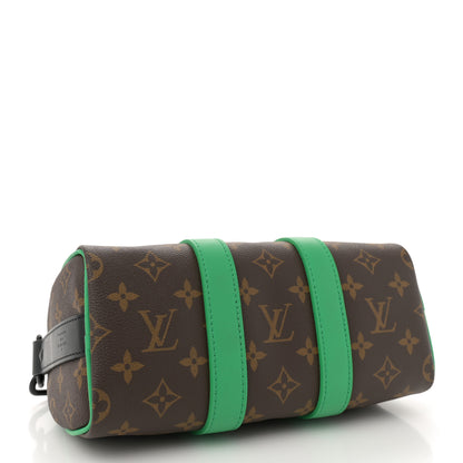 Louis Vuitton Monogram Macassar Keepall Bandouliere 25 Minty Green 4 of 9