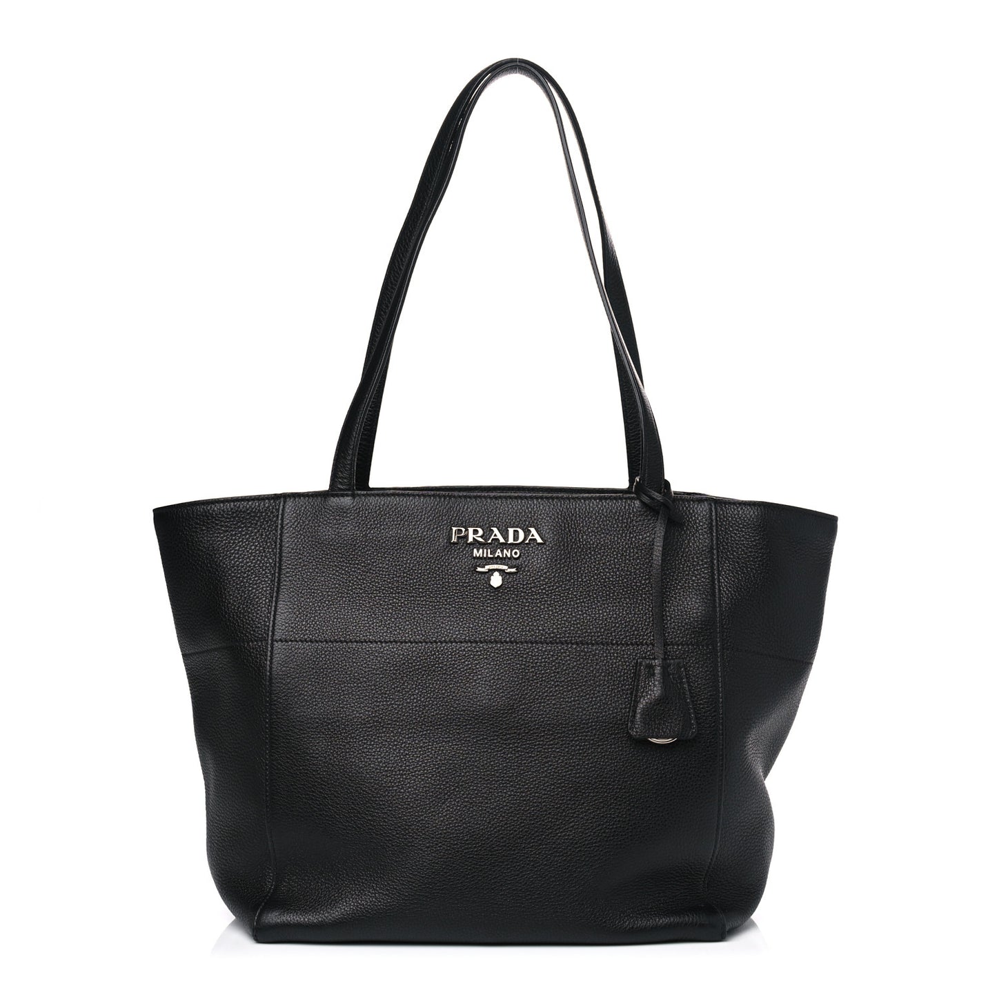Vitello Phenix Shopping Tote Black