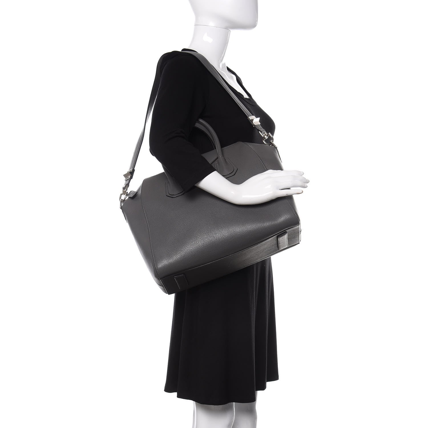 Givenchy Sugar Goatskin Medium Antigona Dark Grey 2 of 12