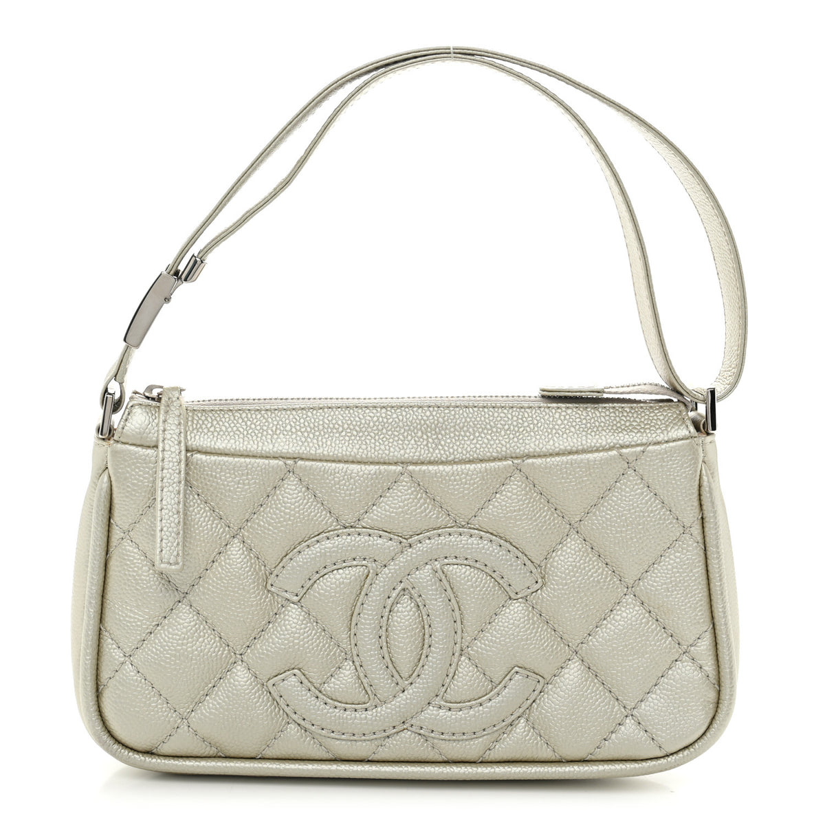 Chanel Metallic Caviar Quilted Timeless CC Shoulder Bag Light Gold 1 of 11