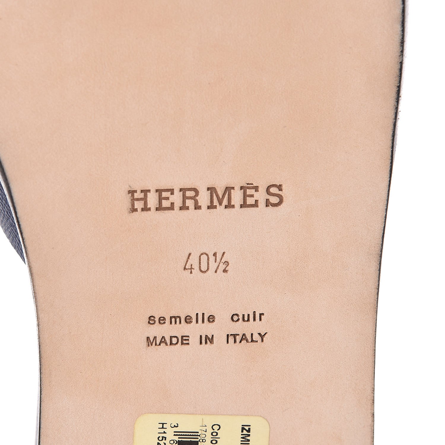Hermes Epsom Mens Izmir Sandals 40.5 Bleu Saphir 6 of 10