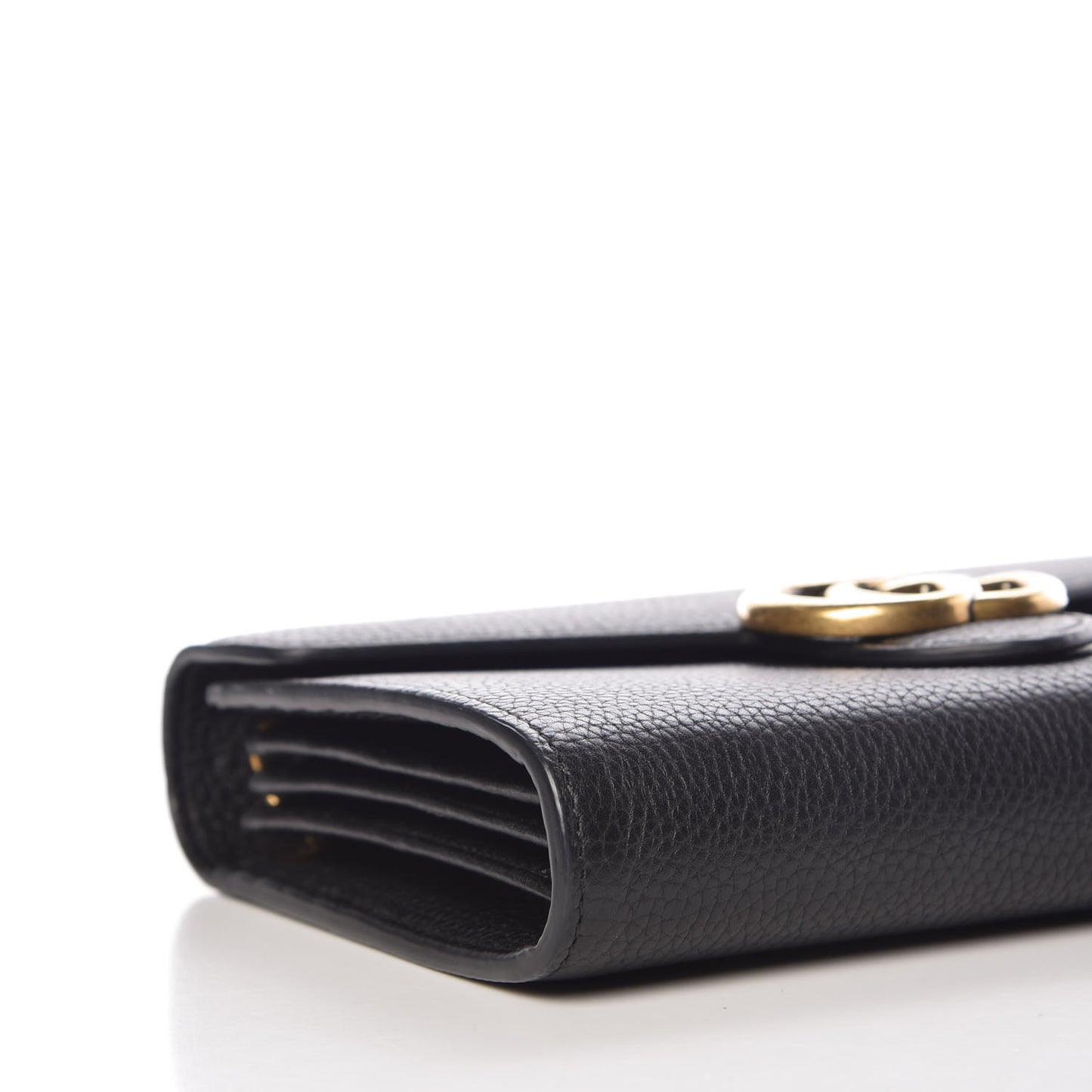 Calfskin GG Marmont Chain Wallet Black