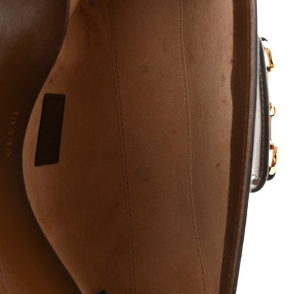 Gucci GG Supreme Monogram Small Horsebit 1955 Chain Shoulder Bag Beige Ebony Brown Sugar 5 of 10