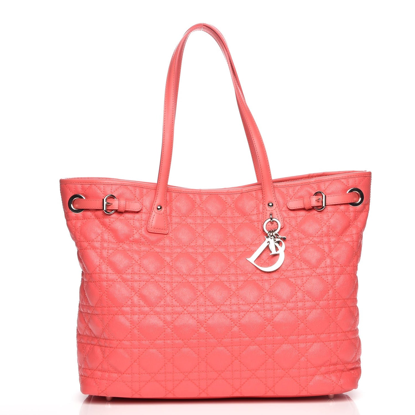 Canvas Cannage Medium Panarea Tote Coral