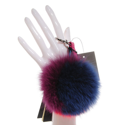 Fendi Fox Fur Pom Pom Bag Charm Shadow Violet 2 of 6