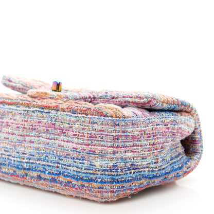 Chanel Tweed Quilted Mini Rectangular Flap Blue Pink Orange 11 of 11