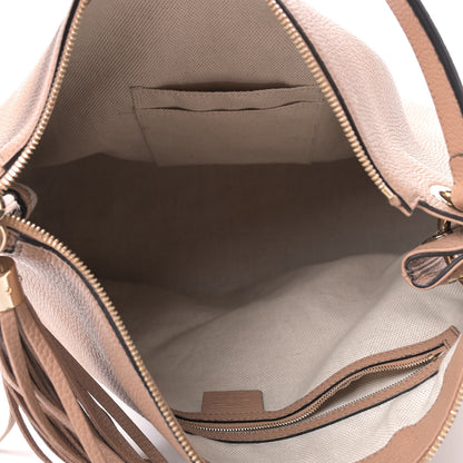 Gucci Pebbled Calfskin Large Soho Hobo Camelia 7 of 9