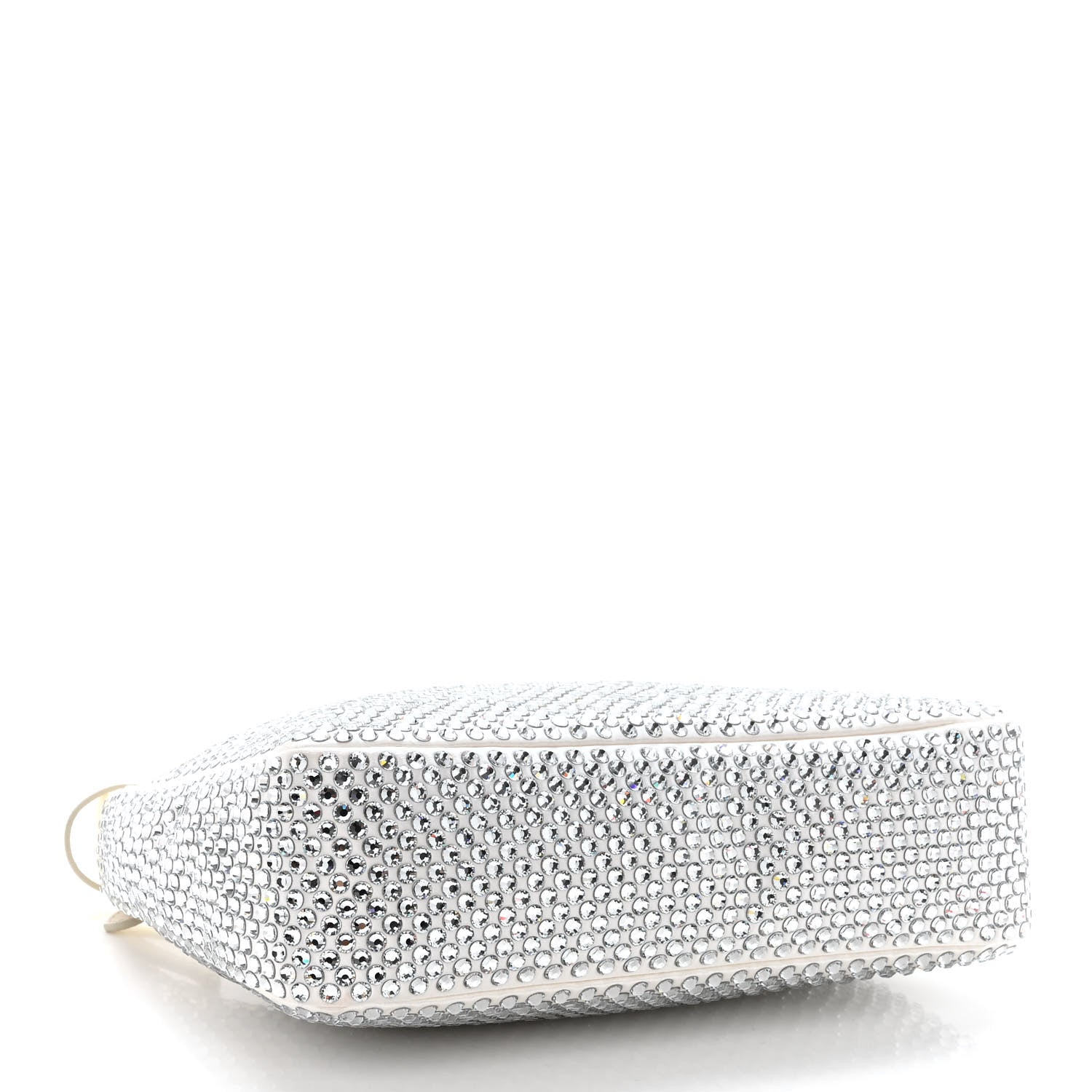 Prada Satin Crystal Mini Re-Edition 2000 Bag White 5 of 11