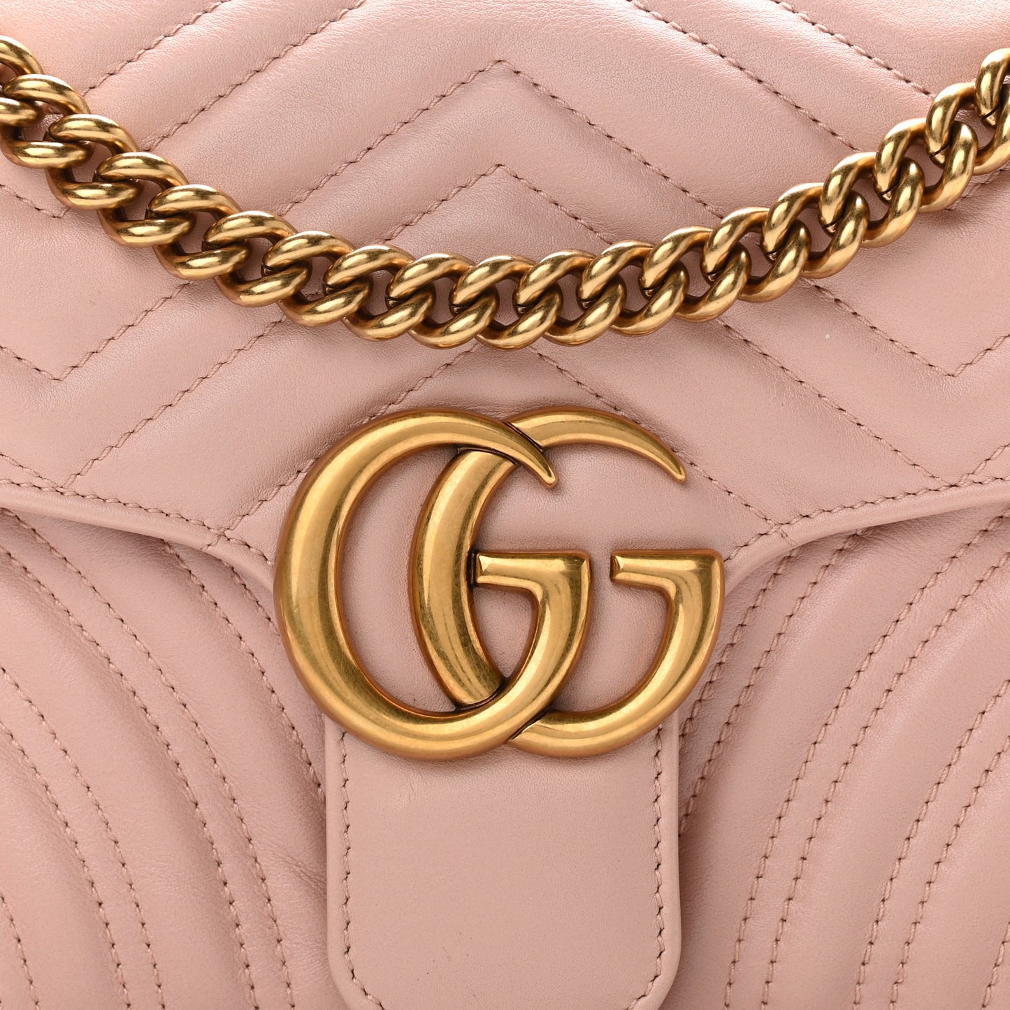 Calfskin Matelasse Small GG Marmont Shoulder Bag Perfect Pink