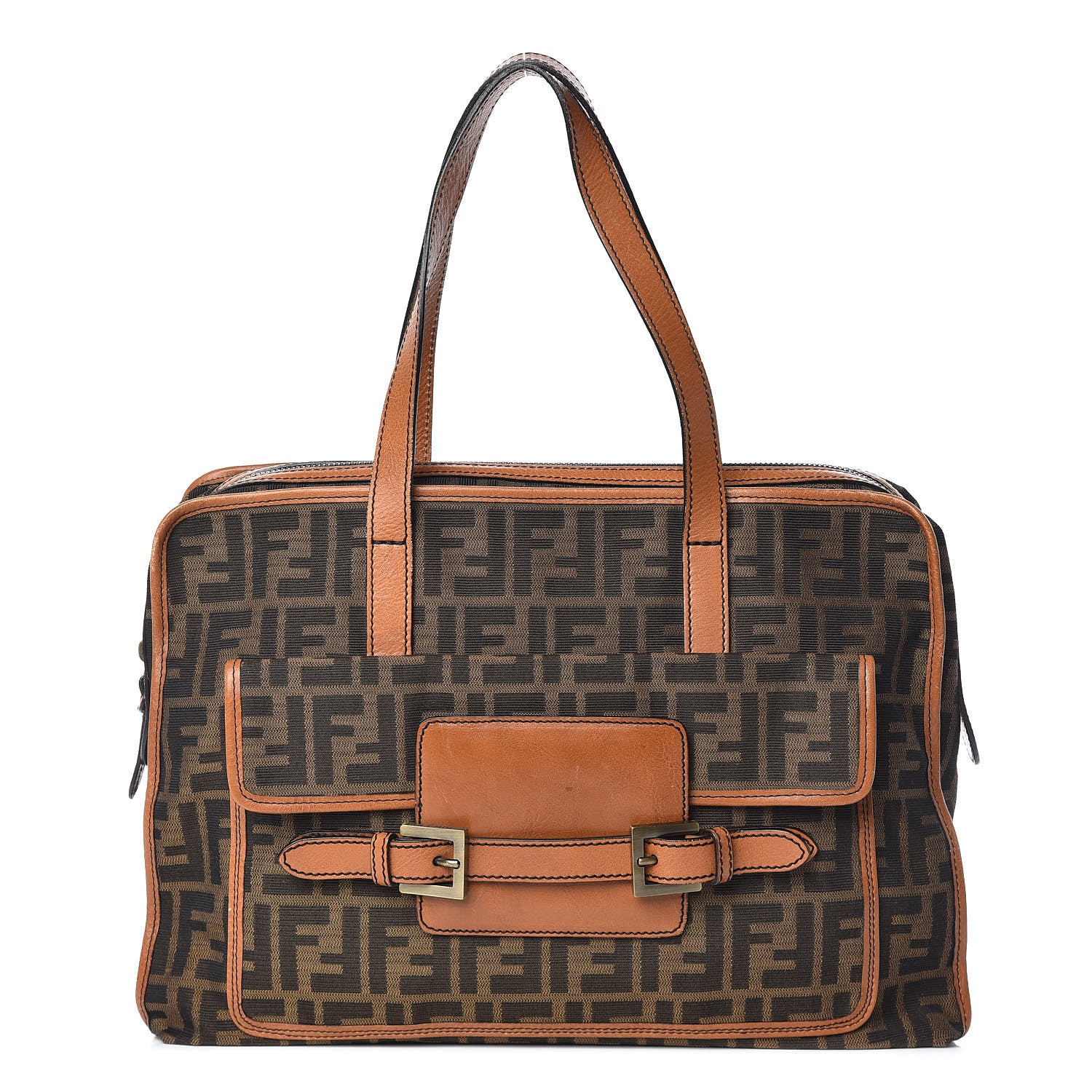 Fendi Zucca Pocket Shoulder Bag Tobacco 1 of 11