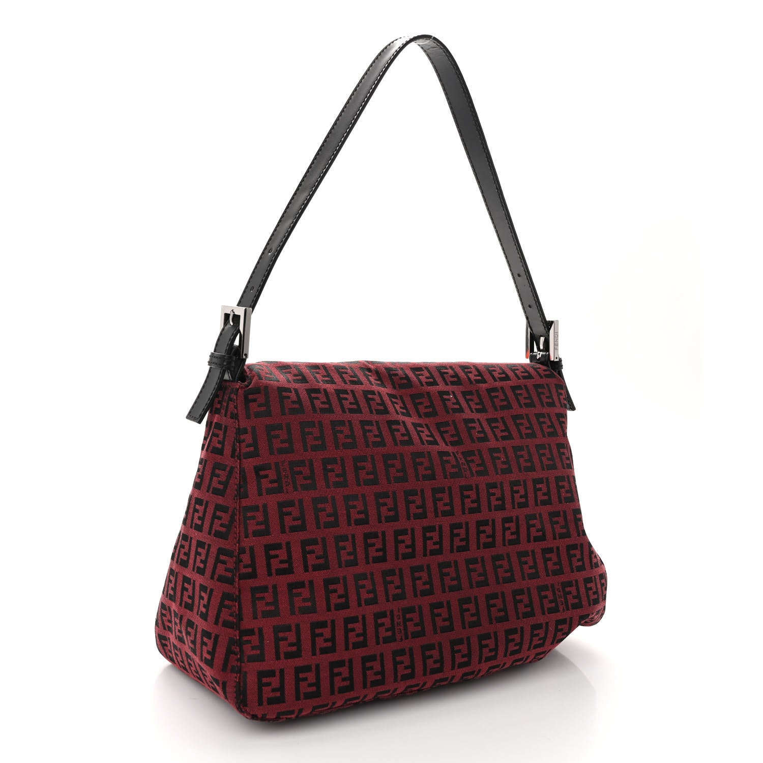 Fendi Zucchino Mama Baguette Red Black 3 of 9