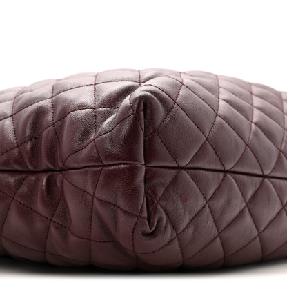 Saint Laurent Lambskin Quilted Maxi Icare Shopping Tote Hot Wine 10 of 12