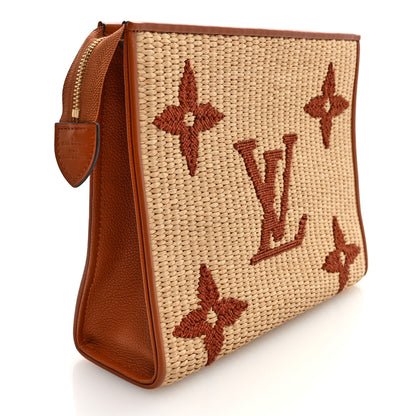 Louis Vuitton Raffia Monogram Giant Toiletry Pouch 26 Tan 3 of 6