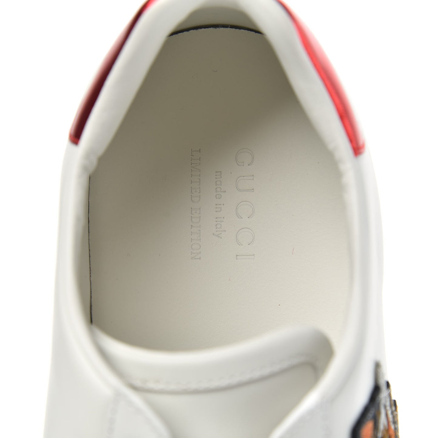 Calfskin Web Bosco Embroidered Ace Sneakers 39.5 White