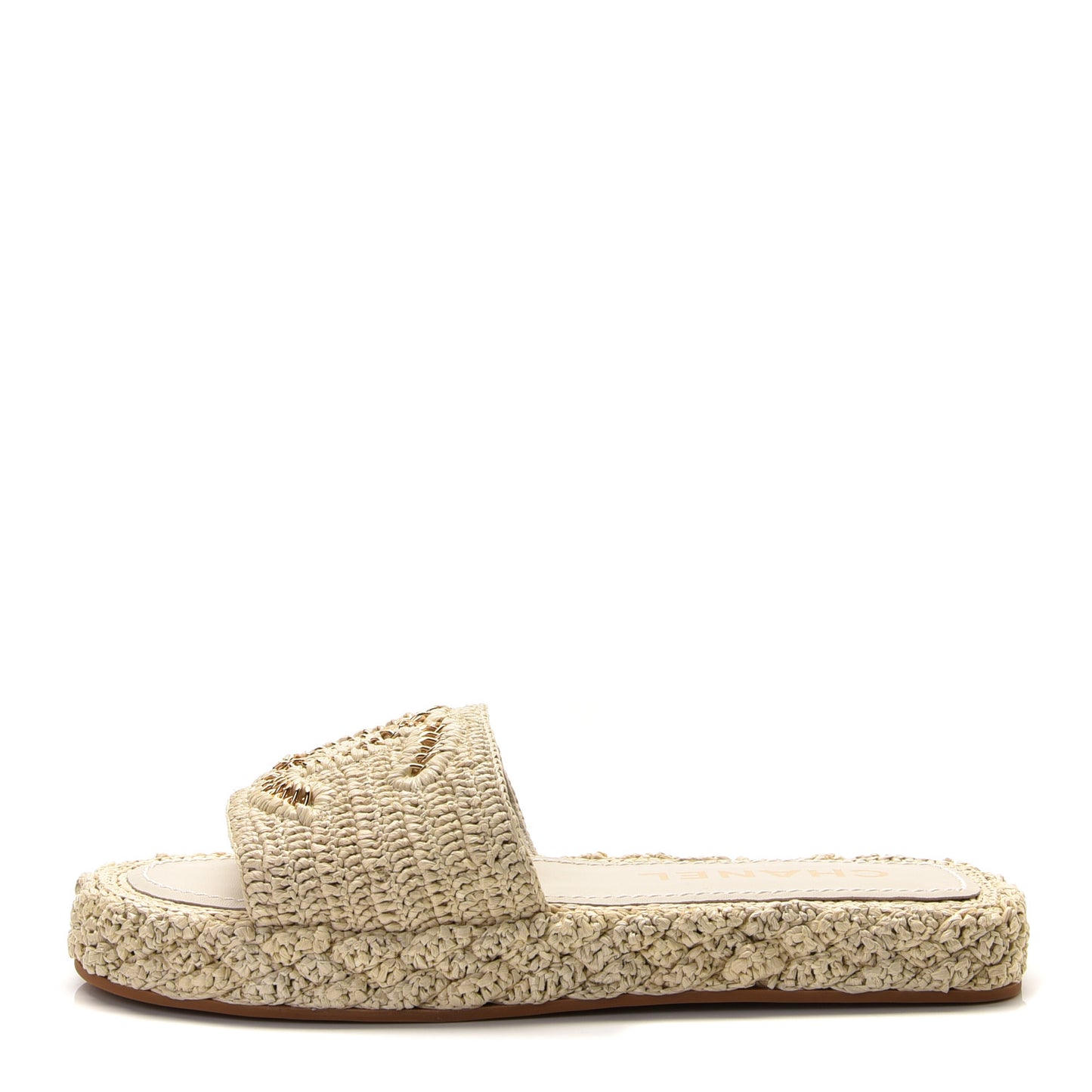 Cord Braided CC Mules 39 Light Beige