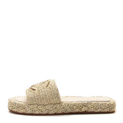 Chanel Cord Braided CC Mules 39 Light Beige 1 of 7
