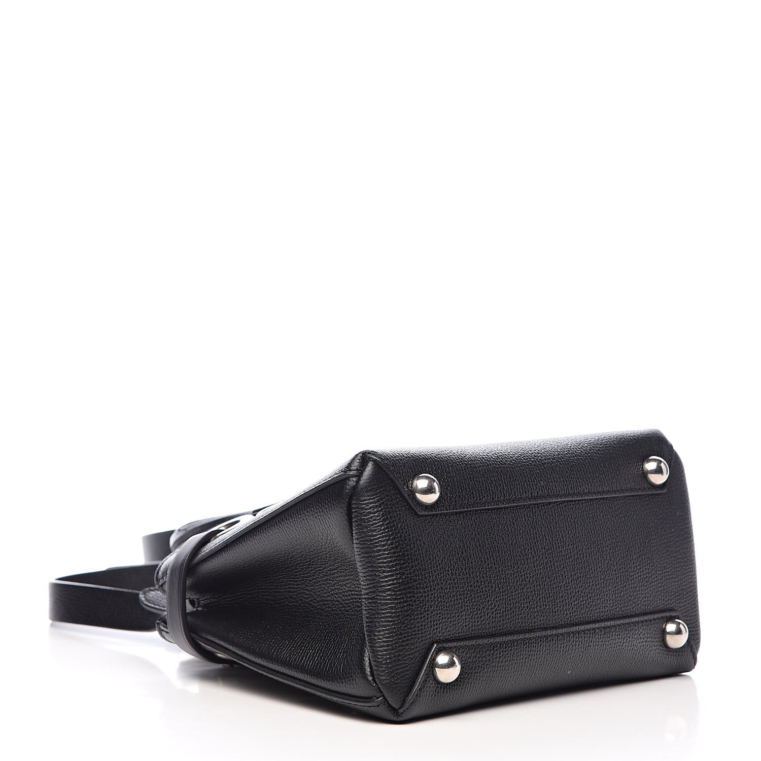 Burberry Grainy Calfskin House Check Grommet Baby Banner Tote Black 4 of 13