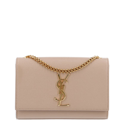 Saint Laurent Grain De Poudre Small Monogram Kate Satchel Dark Beige 1 of 10